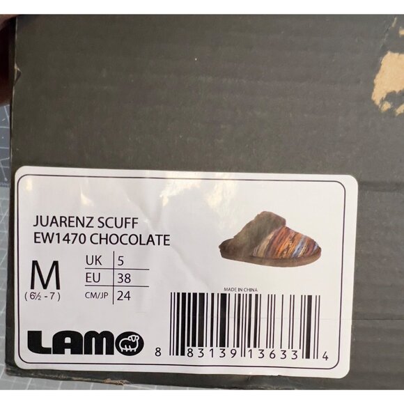 Women's Juarez Scuff Slippers by LAMO Chocolate Sz. 7 Medium New - Picture 4 of 9